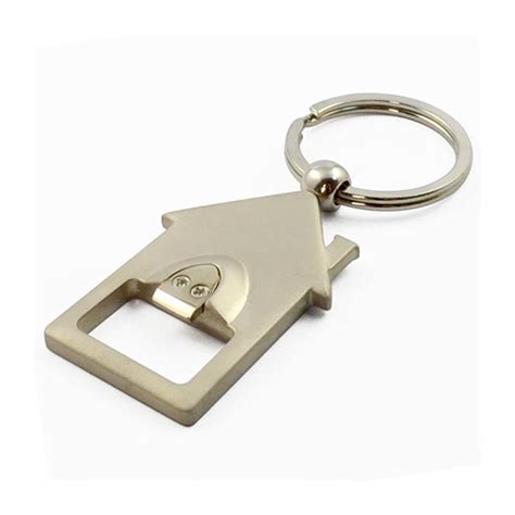 cheap metal house shaped keychains|personalized house keychains.